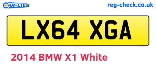 LX64XGA are the vehicle registration plates.