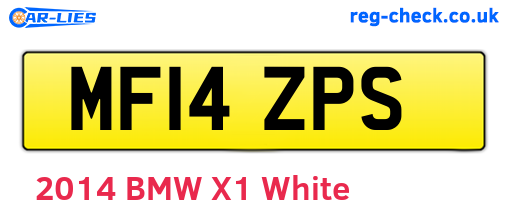 MF14ZPS are the vehicle registration plates.