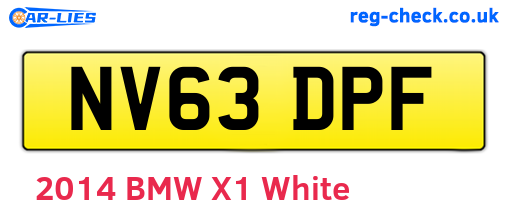NV63DPF are the vehicle registration plates.
