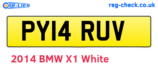 PY14RUV are the vehicle registration plates.