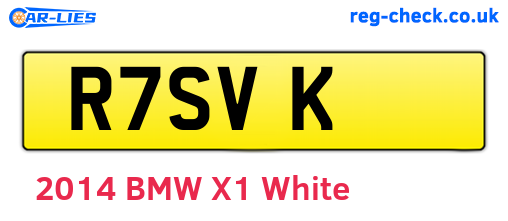 R7SVK are the vehicle registration plates.