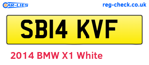 SB14KVF are the vehicle registration plates.