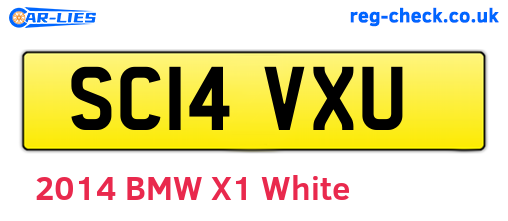 SC14VXU are the vehicle registration plates.
