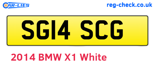 SG14SCG are the vehicle registration plates.