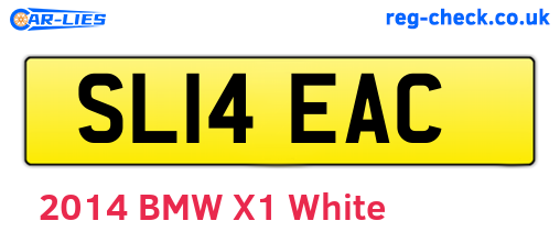 SL14EAC are the vehicle registration plates.