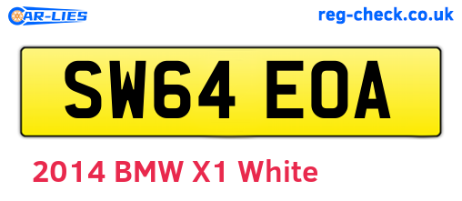 SW64EOA are the vehicle registration plates.