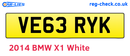 VE63RYK are the vehicle registration plates.