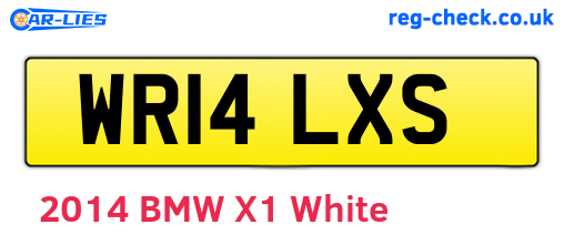 WR14LXS are the vehicle registration plates.