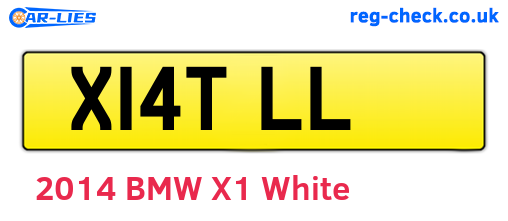 X14TLL are the vehicle registration plates.