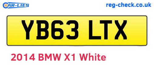 YB63LTX are the vehicle registration plates.