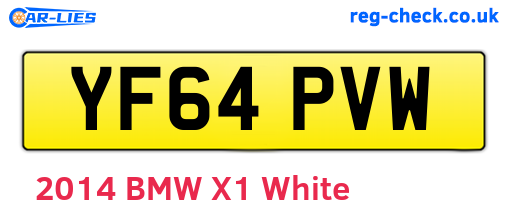 YF64PVW are the vehicle registration plates.