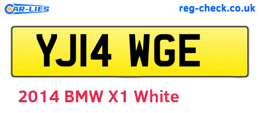 YJ14WGE are the vehicle registration plates.