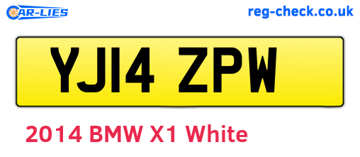 YJ14ZPW are the vehicle registration plates.