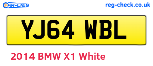 YJ64WBL are the vehicle registration plates.