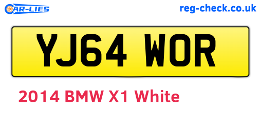 YJ64WOR are the vehicle registration plates.