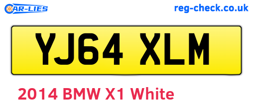 YJ64XLM are the vehicle registration plates.