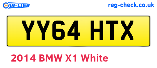 YY64HTX are the vehicle registration plates.