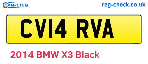 CV14RVA are the vehicle registration plates.