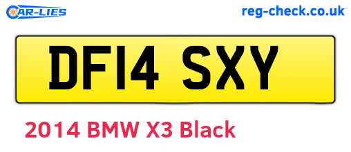 DF14SXY are the vehicle registration plates.