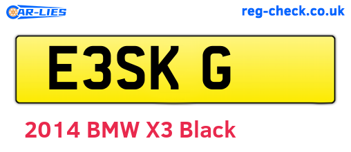 E3SKG are the vehicle registration plates.