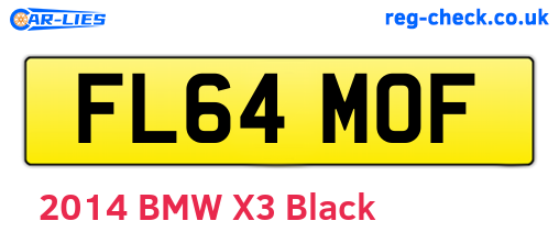 FL64MOF are the vehicle registration plates.