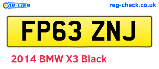 FP63ZNJ are the vehicle registration plates.