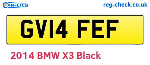 GV14FEF are the vehicle registration plates.