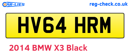 HV64HRM are the vehicle registration plates.