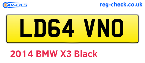 LD64VNO are the vehicle registration plates.