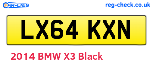 LX64KXN are the vehicle registration plates.