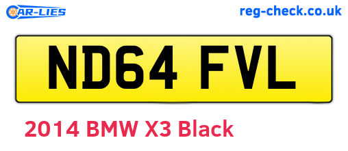 ND64FVL are the vehicle registration plates.