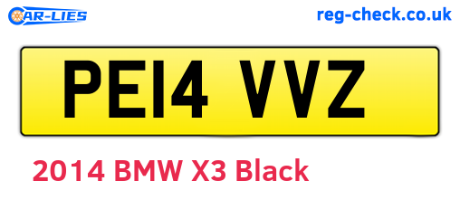PE14VVZ are the vehicle registration plates.