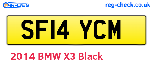 SF14YCM are the vehicle registration plates.