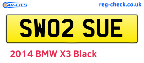 SW02SUE are the vehicle registration plates.