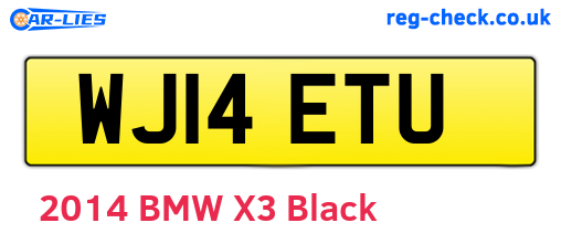 WJ14ETU are the vehicle registration plates.