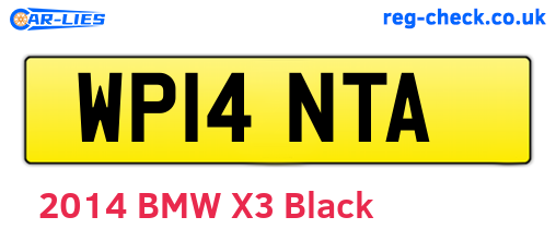 WP14NTA are the vehicle registration plates.