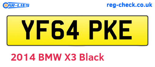 YF64PKE are the vehicle registration plates.