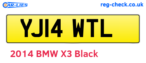 YJ14WTL are the vehicle registration plates.