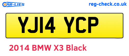 YJ14YCP are the vehicle registration plates.