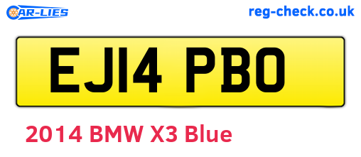 EJ14PBO are the vehicle registration plates.