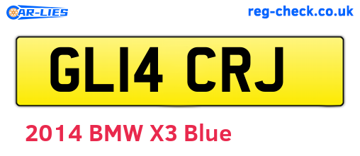 GL14CRJ are the vehicle registration plates.