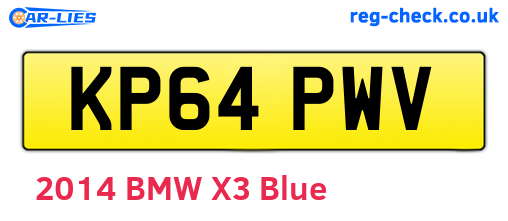 KP64PWV are the vehicle registration plates.