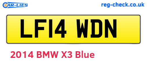 LF14WDN are the vehicle registration plates.