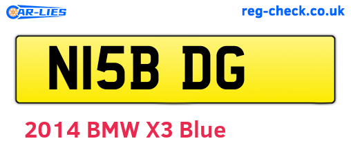 N15BDG are the vehicle registration plates.