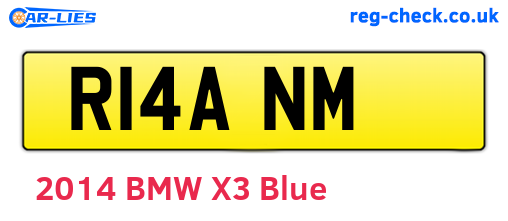 R14ANM are the vehicle registration plates.