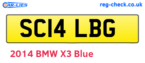 SC14LBG are the vehicle registration plates.