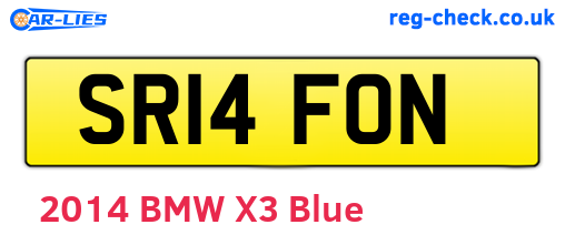 SR14FON are the vehicle registration plates.