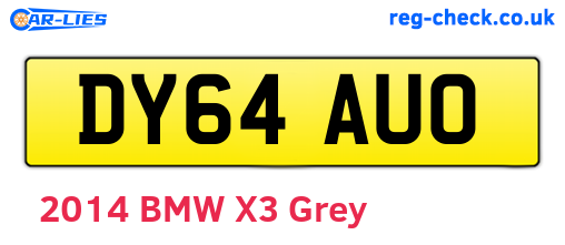 DY64AUO are the vehicle registration plates.