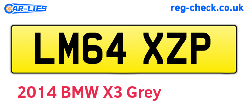 LM64XZP are the vehicle registration plates.