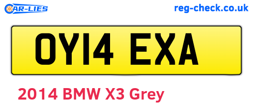 OY14EXA are the vehicle registration plates.
